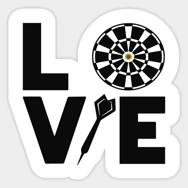 Darts Love Funny Darts Sport Quote Design Sticker by MrPink017
